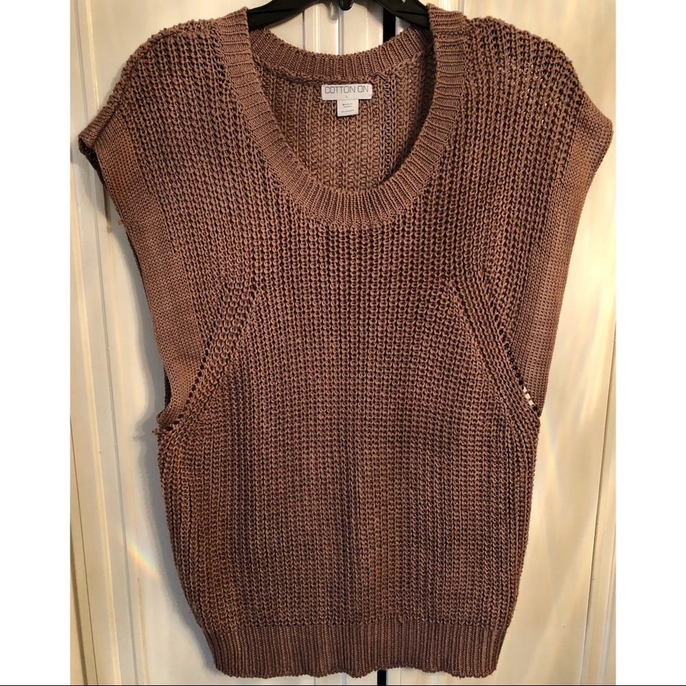 women’s mauve sweater cat sleeve top